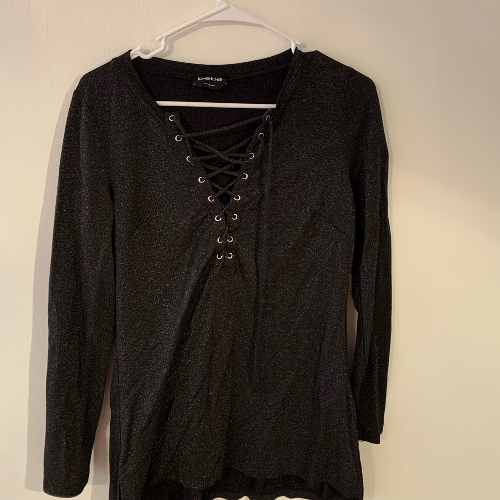 Bebe lace up shirt